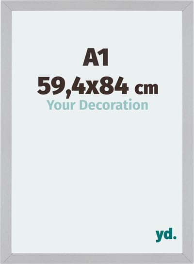 Your Decoration - Fotolijst A1 59,4x84 cm - MDF - Zilver Mat - Mura