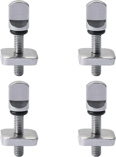 4 stuks surfplanken vinschroef 316 roestvrij staal vinbout kit vinplaat vervangende accessoires voor lange plank, opblaasbare SUP, paddleboards, zilver