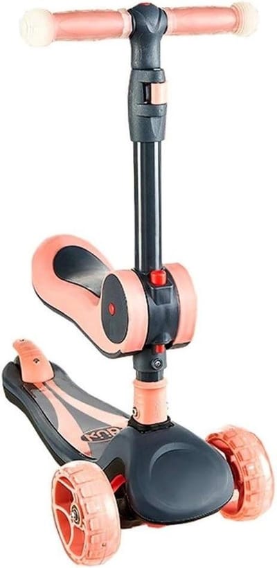 Kinderscooter Driewieler - Opvouwbare Step - Buiten Spelen - Verstelbaar Zadel - Verstelbare Stuurhoogte - Roze