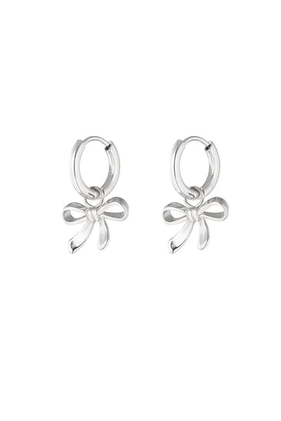 Bijoutheek Oorhangers Strikje Zilver