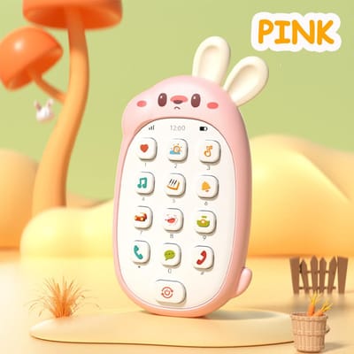 Konijnentelefoon voor Kinderen Baby Speelgoed, Muziek Geluid Telefoon Vroeg Educatief Montessori Speelgoed voor Peuters, Verjaardag Kerstcadeau roze