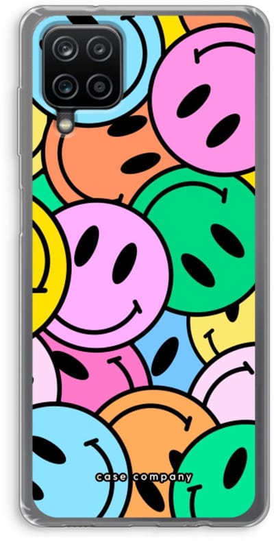 Case Company® - Hoesje geschikt voor Samsung Galaxy A12 hoesje - Smiley N°1 - Soft Cover Telefoonhoesje - Bescherming aan alle Kanten en Schermrand