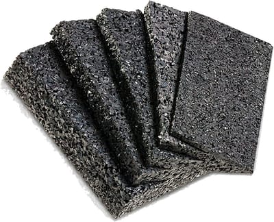 Rubberen Terraspads voor Tuin en Patio - Antislip, Waterdicht, Weerbestendig - 100 x 50 mm - 50 Stuks