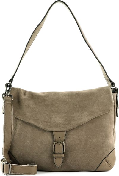 FREDsBRUDER Leren Schoudertas Sylvin Satchel Taupe Lichtbruin
