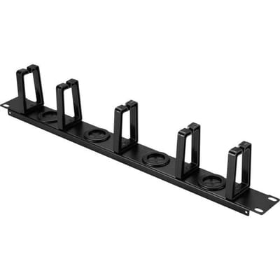Renkforce RF-7116970 19 inch Kabelgeleiding voor patchkast 1 HE 360° draaibare kabelbeugel Zwart