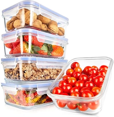 DnA® Diepvriesbakjes - Vershoudbakjes - Magnetron Bakjes Met Deksel - Blauw - 7cm x 15cm x 19cm