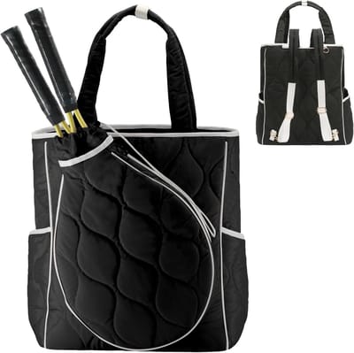 Sporttas - Racquet tas - Sporten en reizen - 2-in-1 ontwerp - 25 Liter - Zwart