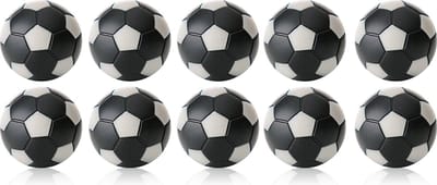 Robertson - Tafelvoetbal Ballen - 35 mm - Zwart / Zilver - 10 stuks