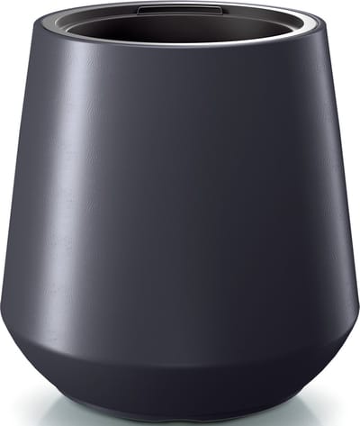 Prosperplast Plantenpot/bloempot Sevilla - buiten/binnen - kunststof - antraciet - D30 x H44 cm - met binnenpot