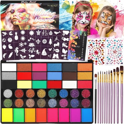 Kinder Make-up Set met 42 Kleuren en Professionele Borstels voor Feestjes