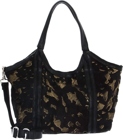 CAMPOMAGGI Schoudertas Nemesi Shopping Bag Cioccolato + Oro + T / Nero Zwart