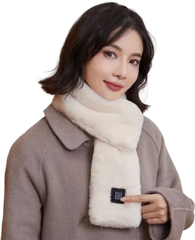 Bovista Verwarmde Sjaal - Elektrische Sjaal - Oplaadbaar - USB - Winter - Dames - Heren - Meisje - Jongen - Warm - Licht Beige