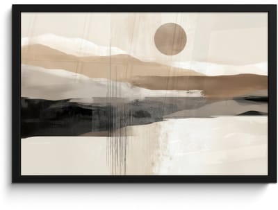 Poster in lijst - Fotolijst 60x40 cm - Posters - Minimalistisch - Landschap - Dimensie - Posterlijst zwart - Decoratie - Wanddecoratie woonkamer - Muurdecoratie slaapkamer