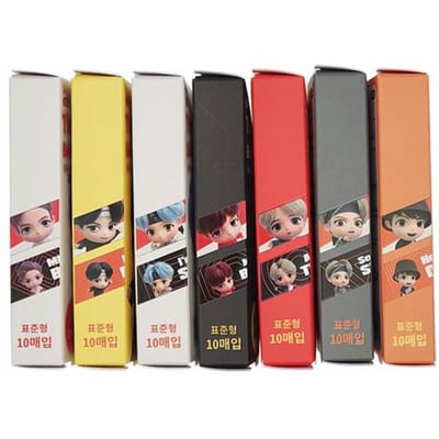 BTS (BangTan-jongens) TinyTAN MIC Drop Wegwerp Pleister 7 leden complete set 7 doos(70 st), Officieel, origineel, authentiek, K-POP, idool