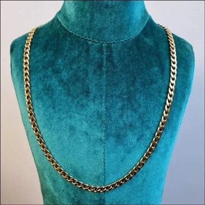 Aramat Jewels | Halskettingen | Stalen Cuban Chain gourmet Ketting | 70cm / 8mm |70cm | | Staal | Volwassenen | Verkleurd niet