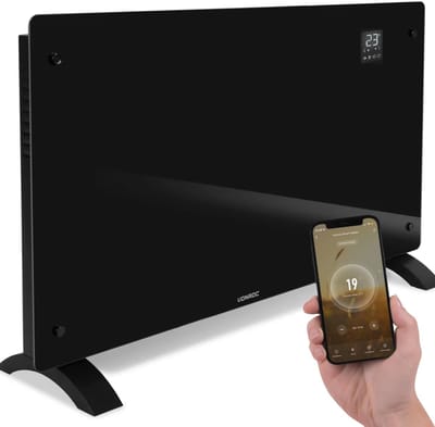 Luxe Elektrische Convector Kachel met Wifi App Bediening en Glaspaneel - Tot 30m² Verwarmen