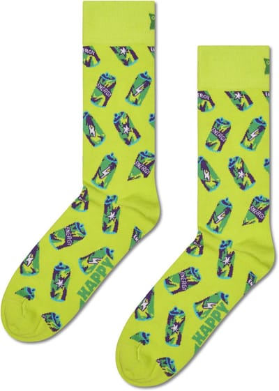 Happy Socks Energy Drink Sock - unisex sokken - lichtgroen - Unisex - Maat: 41 - 46