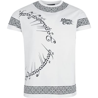 The Lord Of The Rings T-shirt - Middle Earth - M tot 3XL - voor Mannen - wit