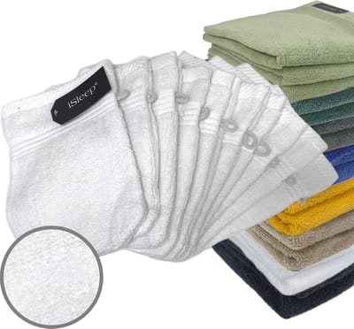 iSleep Terry Washandje - 10 Stuks - 16x22 cm - Wit
