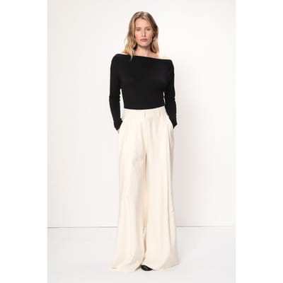 VIVEH Nyla Trousers & Denim Coconut Milk Größe: 36 | Stoffhosen Outlet | Damen | Blau