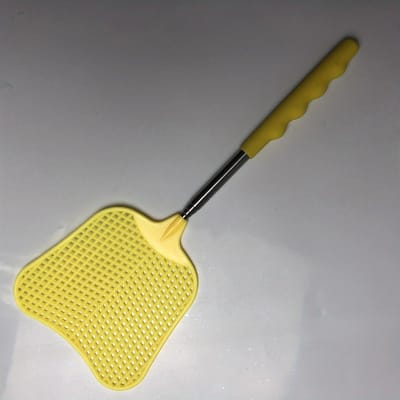 Robuuste Telescopische Vliegenmepper met Verstelbare Steel - Vliegenklapper van Duurzaam Plastic & Roestvrij Staal Geschikt voor Binnen/Buiten/Klaslokaal