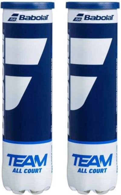 Babolat Team All Court - Tennisballen - 8 ballen (2 blikken met 4 ballen) - Geel