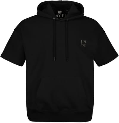 JAY-PI - Heren - Shirt met capuchon korte mouwen QuickDry - Zwart - Maat 6XL