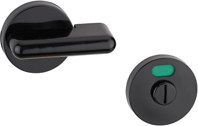 WC-slot met venster - Deurslot toilet - Privacy waarborgen - Met bezettingsindicator - 30 x 53 x 76 mm - Zwart