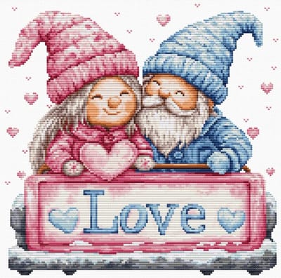 Borduurpakket - Winterlove - Winterliefde - Luca-S - B1443