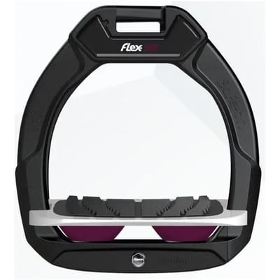 Veiligheidsstijgbeugels Paardrijden Hellend Grip Zwart/Grijs/Pruim Flex-On Safe-On