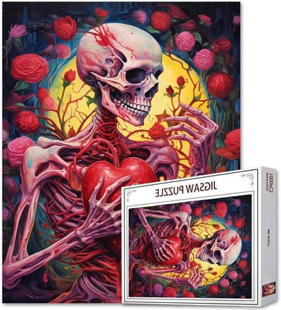 Schedel Puzzel - Legpuzzel Volwassenen - Ontspannen Thuis - Nauwkeurig Gesneden Delen - 1000 Stukjes - Artwork-21