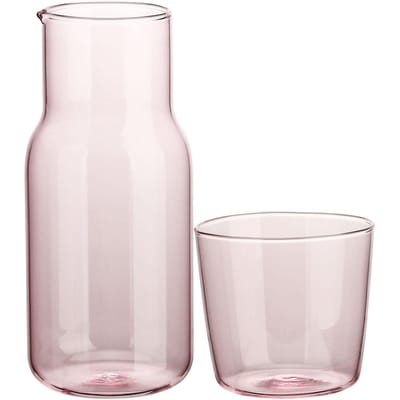 (Roze kan: 520ml, beker: 280 ml) Glazen waterkan Type 3