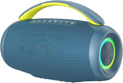 Draagbare Luidspreker - Krachtige Bas - Thuisfeest Buiten - RGB Verlichting - 31 x 21 x 17 cm - Blauw
