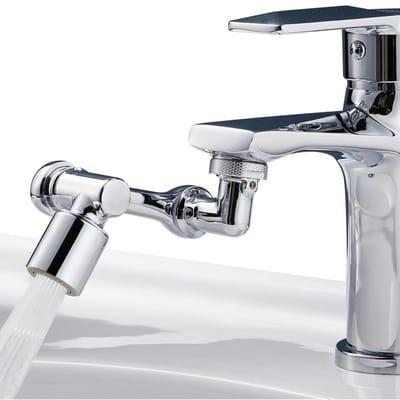 Dailygoods- Kraanaccessoire 1080 Graden Rotatie - Verlengstuk - Adapter - Waterbesparend - Koper - Eenvoudige Installatie - Kraanverlenger