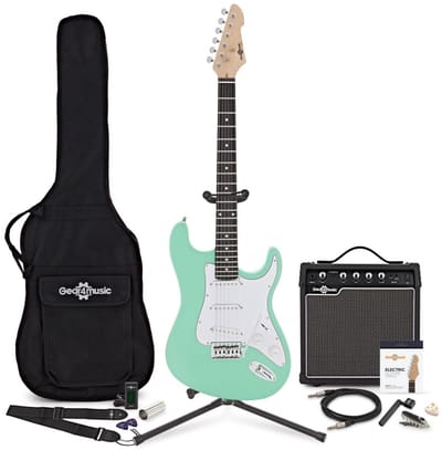 LA Elektrische Gitaar, Seafoam Green, + 15W Versterker & Accessoireset