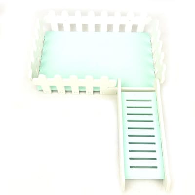 Hamsterhuis Glijbaan Platform Wasbaar Afneembaar Eenvoudig te Installeren PVC Hamster Withek Platform groen