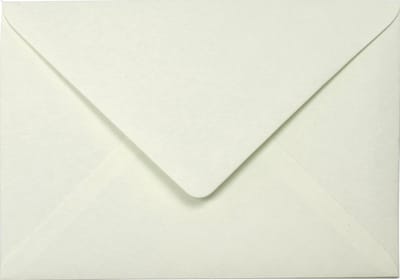 Ecologische romige enveloppen A6 - 125 x 175 mm - 25 stuks - NK natgelijmde - 120 gram - Materica - Netuno