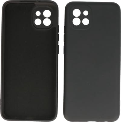 Hoesje Geschikt voor Samsung Galaxy A03 - Fashion Telefoonhoesje Backcover - Siliconen Hoesje - Zwart