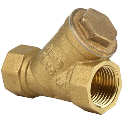 1 2  Filetage BSPP Femelle Raccord en Y Laiton Crépine Filtre Vanne pour Séparation Eau Huile