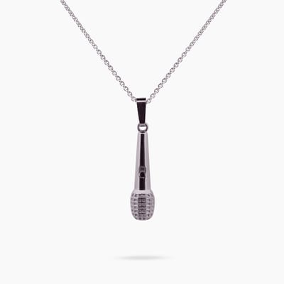 Pinchme Charms - Kleine microfoon bedel  – Voor stemmen die gehoord mogen worden - Echt zilver - Handgemaakt in Nederland - Luxe cadeauverpakking - Ketting Sieraden