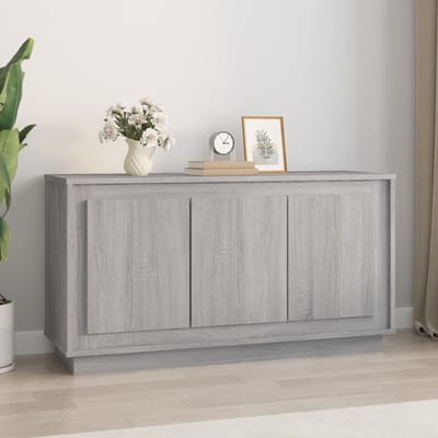 vidaXL - Dressoir - 102x35x55 - cm - bewerkt - hout - grijs - sonoma - eikenkleurig