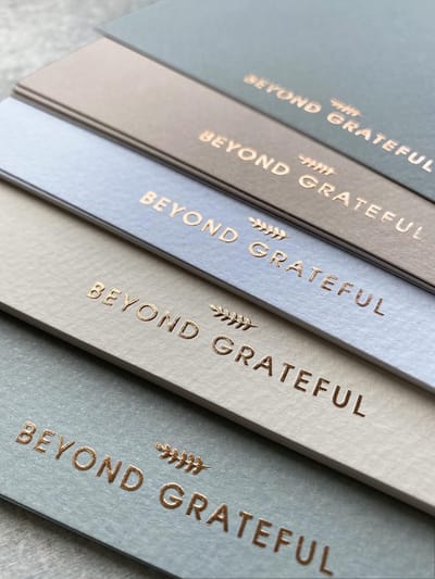 Elegant Thank You Cards with Envelopes and Stickers - 36 Pieces in Dusty Blue and Rose Gold