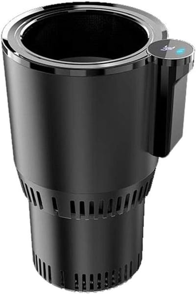 Cup warmer-Koeler-2 in 1 Slimme Autobekerkoeler - Koelende en Verwarmende Autobekerhouder - Met LED-temperatuurweergave, Touch Control, Houdt Dranken Koel en Warm voor Forenzen-zwart-11.5x9.5x16.5cm