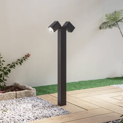 Lindby - Tuinpad verlichting - 2lichts - Aluminium - H: 80 cm - GU10 - antraciet