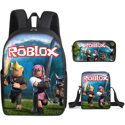 Roblox Student Schooltas Basisschool en Middelbare School Rugzak Modetrend Rugzak Drie Delig Set Backpack