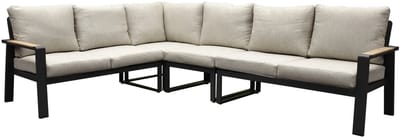 Lola hoek loungeset 4-delig aluminium antraciet