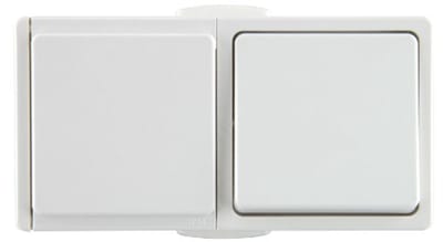 A/W combinatie met stopcontact 250V 10A en 16A