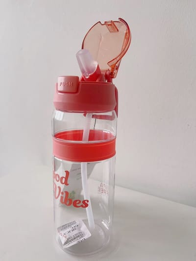 Floraweg Drinkfles,700ml, waterfles met tekst print, met rietje,PCTG nieuwe Kunststoffen, lekvrij, BPA-vrij, 1 klik openen in waterfles,voor sport, fitness, gym, thuis, kantoor, outdoor
