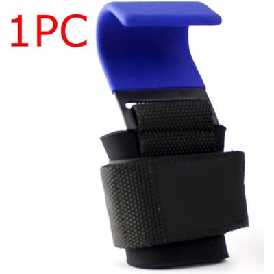 Gewichtheffen Haakgrepen Met Polsbanden Hand-Bar Strap Sportschool Fitness Pull-Ups Powerlifting Handschoenen blue