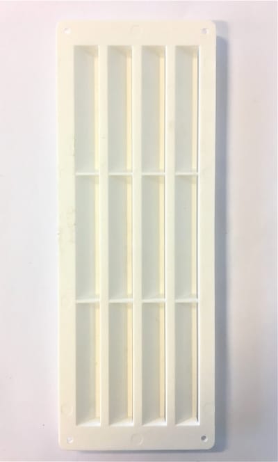 Ventilatierooster Wit opbouw 24x9cm